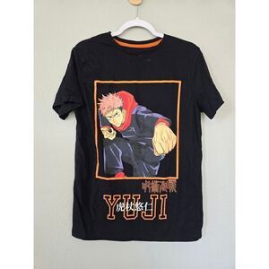 Jujutsu Kaisen Yuji Itadori Tee Size S (18X Mex) Anime Graphic Shirt Black Japan